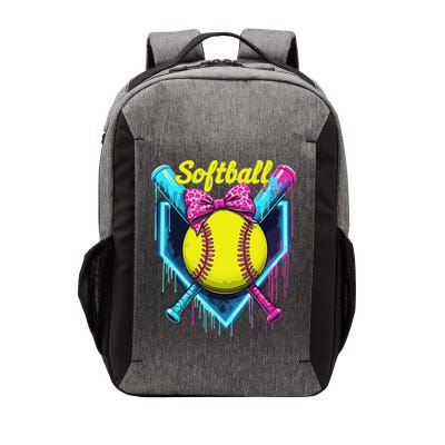Softball Player Ice Cream Softball Drip Vector Backpack