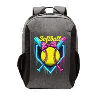 Softball Player Ice Cream Softball Drip Vector Backpack