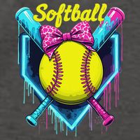 Softball Player Ice Cream Softball Drip Vector Backpack