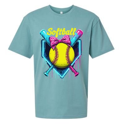 Softball Player Ice Cream Softball Drip Sueded Cloud Jersey T-Shirt