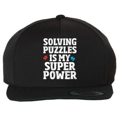 Solving Puzzles Is My Super-Power Autism Awareness  Meaningful Gift Wool Snapback Cap