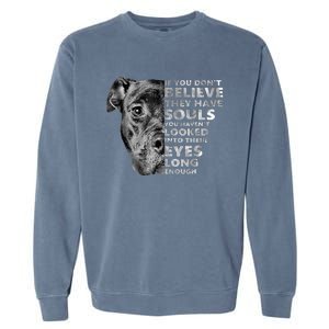 Soul Pitbull I Love Pitbull Dog Lover Garment-Dyed Sweatshirt