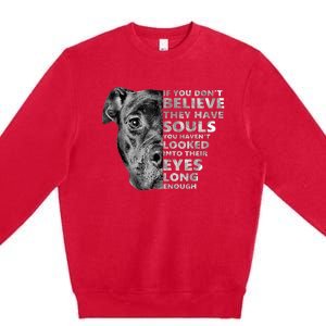 Soul Pitbull I Love Pitbull Dog Lover Premium Crewneck Sweatshirt