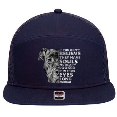 Soul Pitbull I Love Pitbull Dog Lover 7 Panel Mesh Trucker Snapback Hat