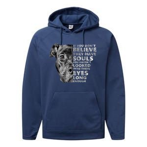 Soul Pitbull I Love Pitbull Dog Lover Performance Fleece Hoodie