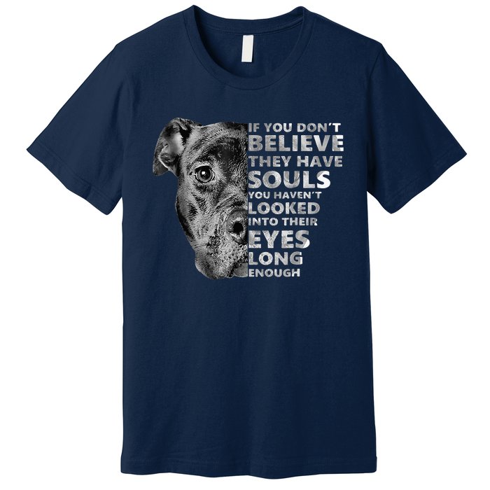 Soul Pitbull I Love Pitbull Dog Lover Premium T-Shirt