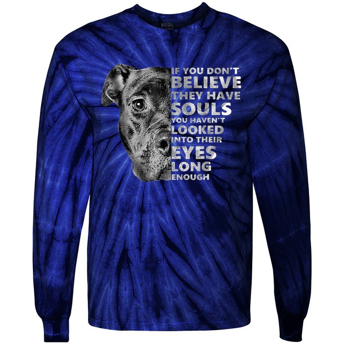 Soul Pitbull I Love Pitbull Dog Lover Tie-Dye Long Sleeve Shirt