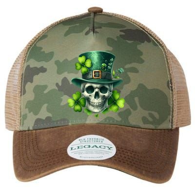 Saint Patrick Irish Sugar Skull Day Of Dead St Patricks Day Legacy Tie Dye Trucker Hat