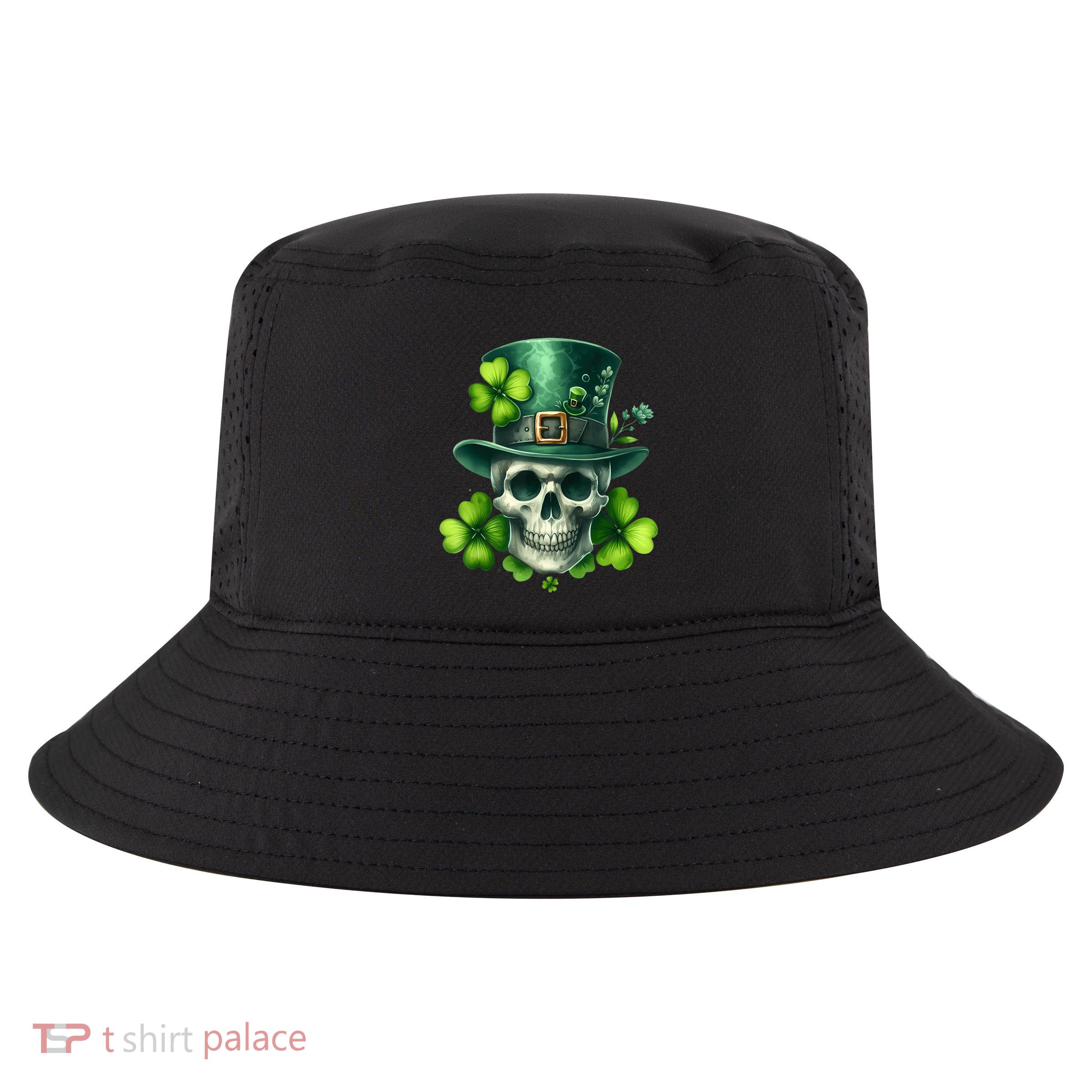 Saint Patrick Irish Sugar Skull Day Of Dead St Patricks Day Cool Comfort Performance Bucket Hat