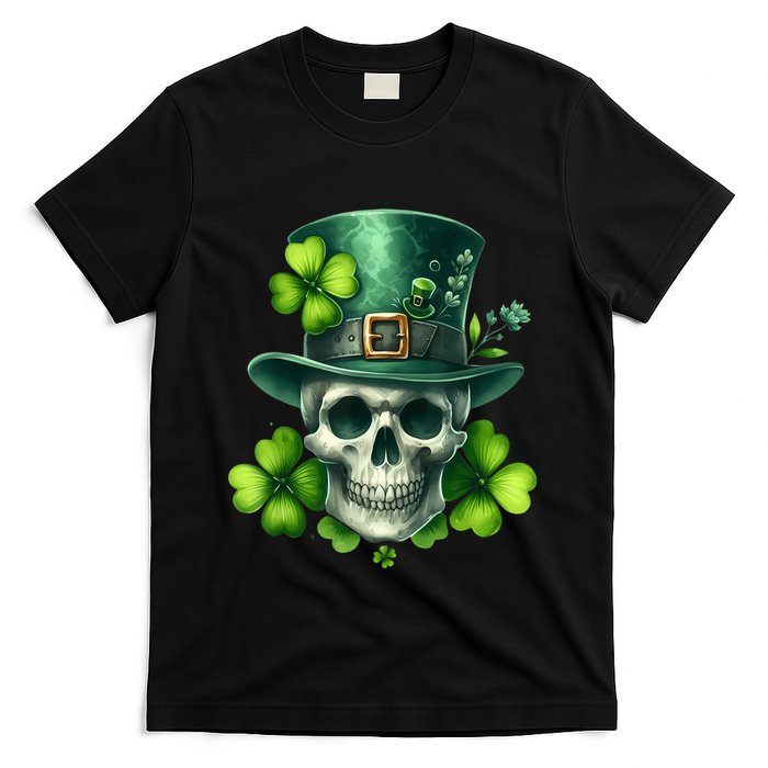 Saint Patrick Irish Sugar Skull Day Of Dead St Patricks Day T-Shirt