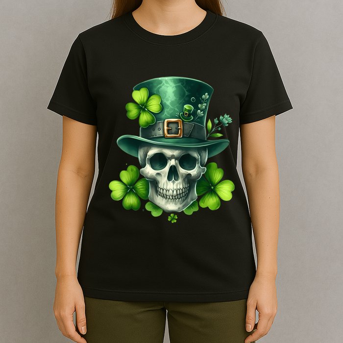 Saint Patrick Irish Sugar Skull Day Of Dead St Patricks Day T-Shirt