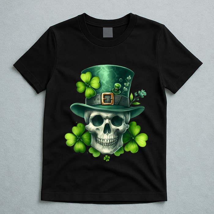 Saint Patrick Irish Sugar Skull Day Of Dead St Patricks Day T-Shirt