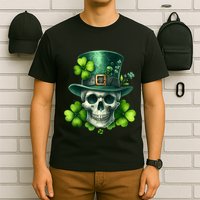 Saint Patrick Irish Sugar Skull Day Of Dead St Patricks Day T-Shirt