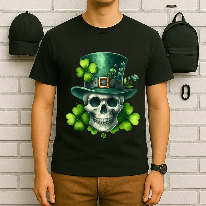 Saint Patrick Irish Sugar Skull Day Of Dead St Patricks Day T-Shirt