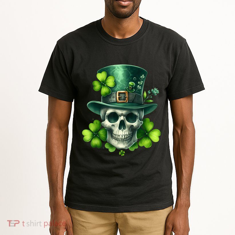 Saint Patrick Irish Sugar Skull Day Of Dead St Patricks Day Tall T-Shirt