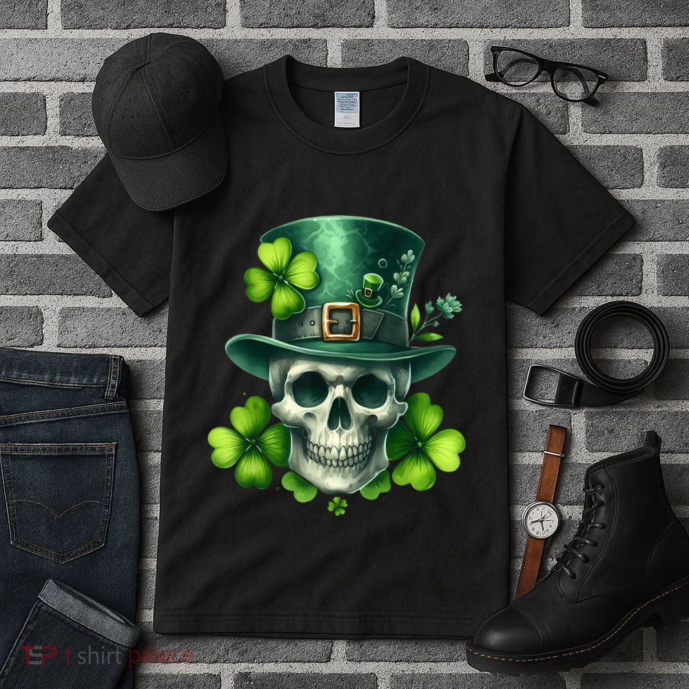 Saint Patrick Irish Sugar Skull Day Of Dead St Patricks Day Tall T-Shirt