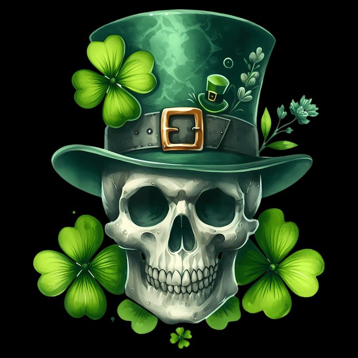 Saint Patrick Irish Sugar Skull Day Of Dead St Patricks Day Button