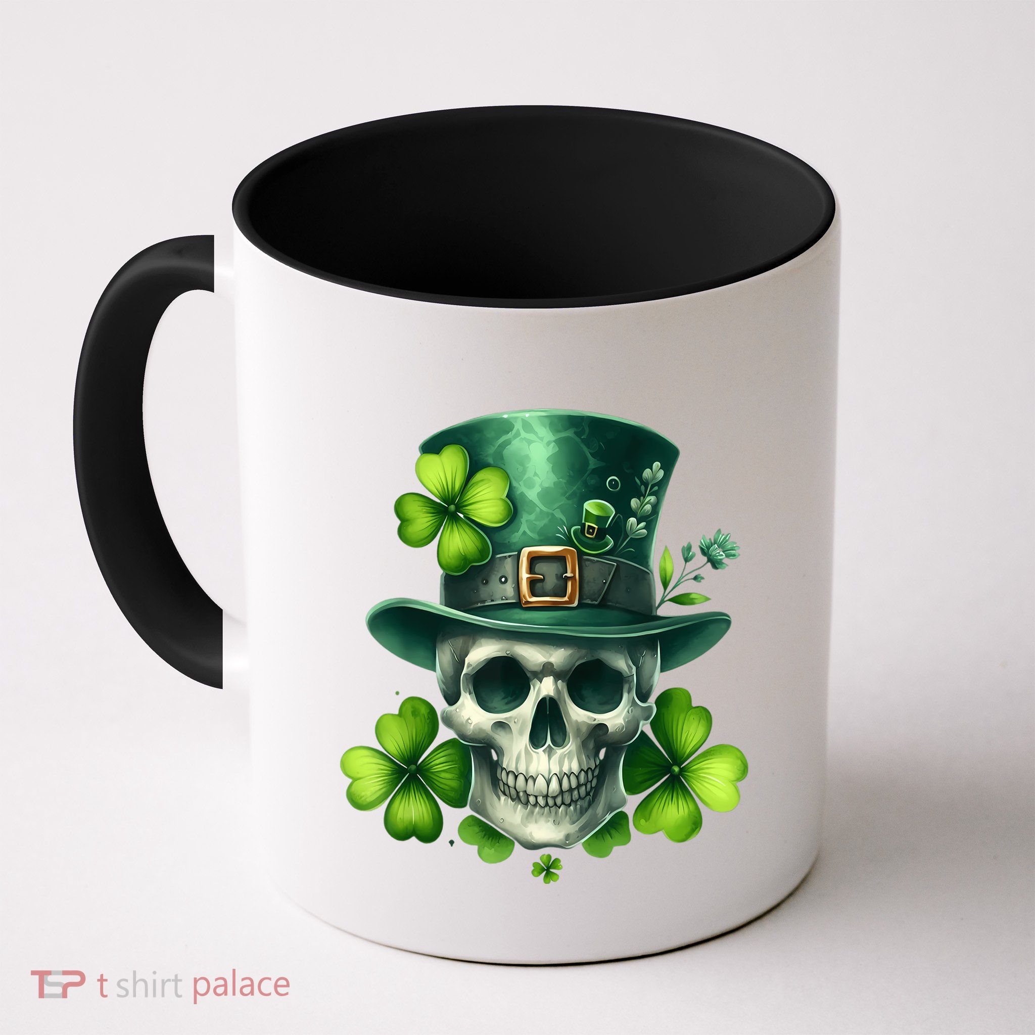 Saint Patrick Irish Sugar Skull Day Of Dead St Patricks Day Mug