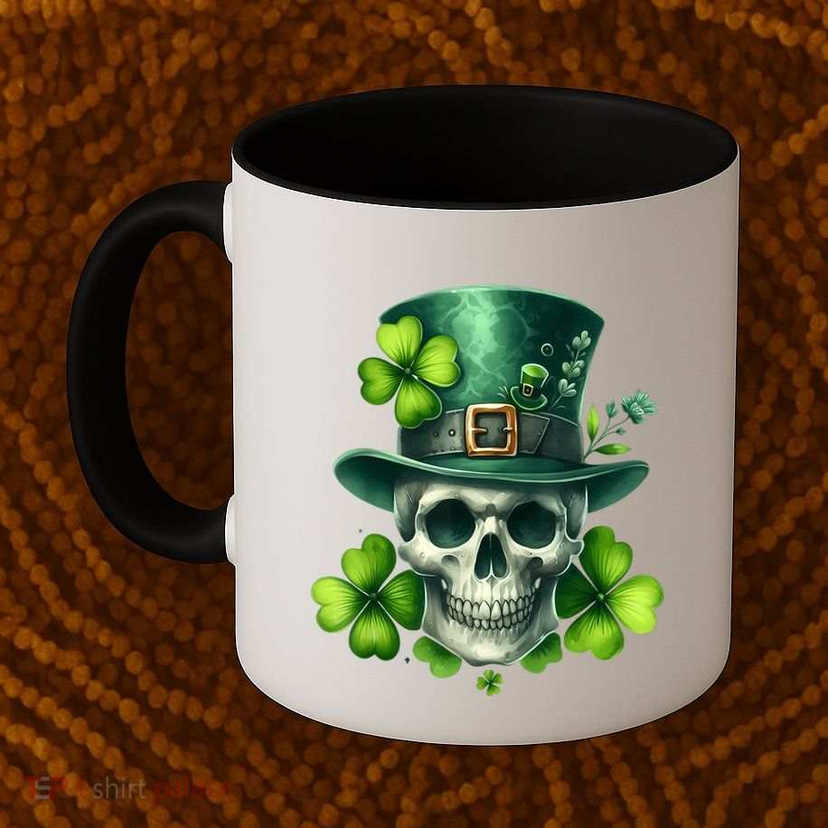 Saint Patrick Irish Sugar Skull Day Of Dead St Patricks Day Mug