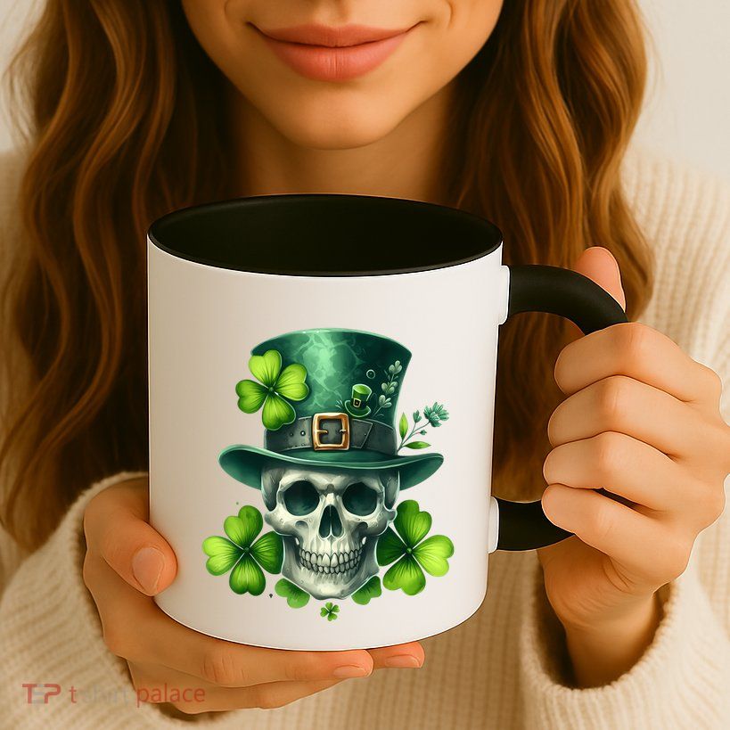 Saint Patrick Irish Sugar Skull Day Of Dead St Patricks Day Mug