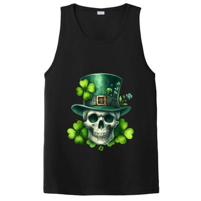 Saint Patrick Irish Sugar Skull Day Of Dead St Patricks Day PosiCharge Competitor Tank