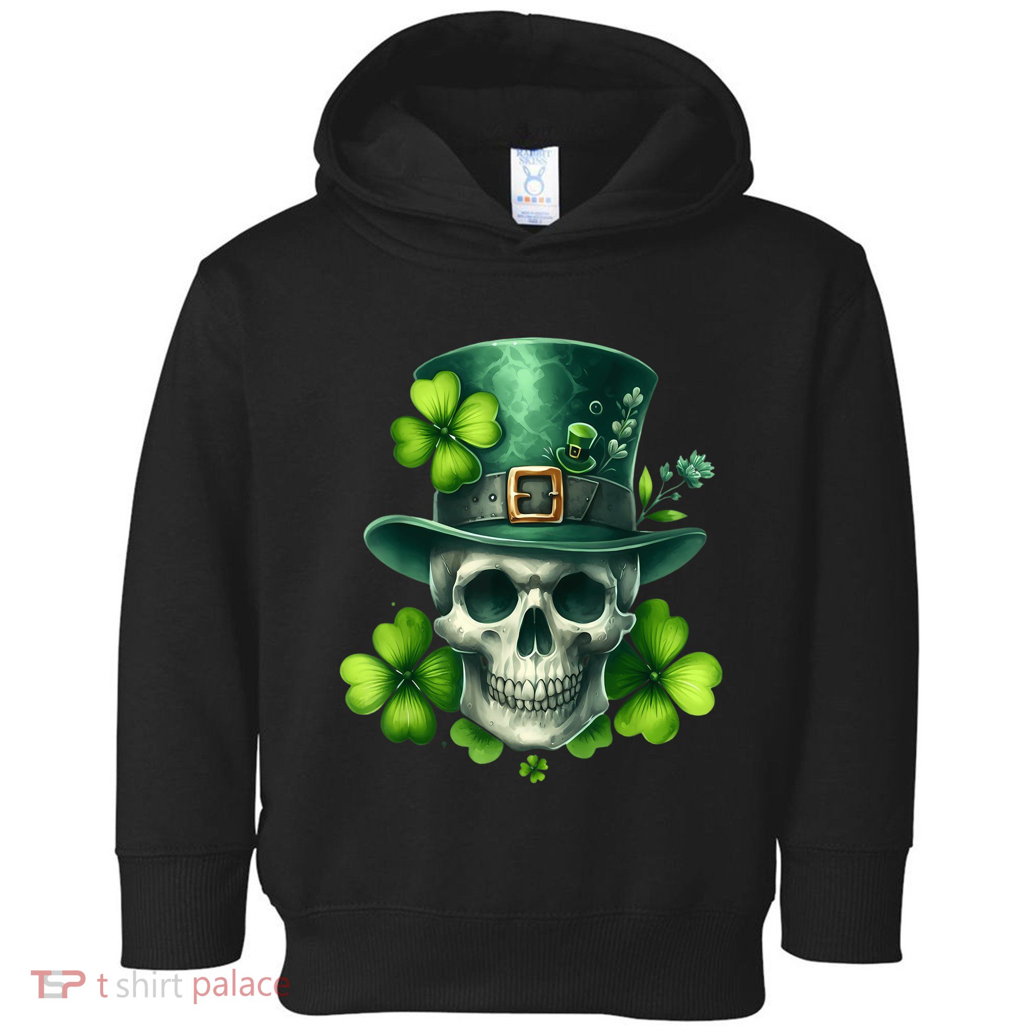Saint Patrick Irish Sugar Skull Day Of Dead St Patricks Day Toddler Hoodie