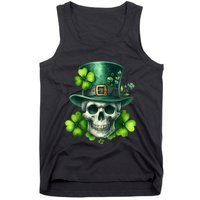 Saint Patrick Irish Sugar Skull Day Of Dead St Patricks Day Tank Top