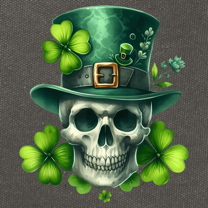 Saint Patrick Irish Sugar Skull Day Of Dead St Patricks Day Cotton Canvas Backpack