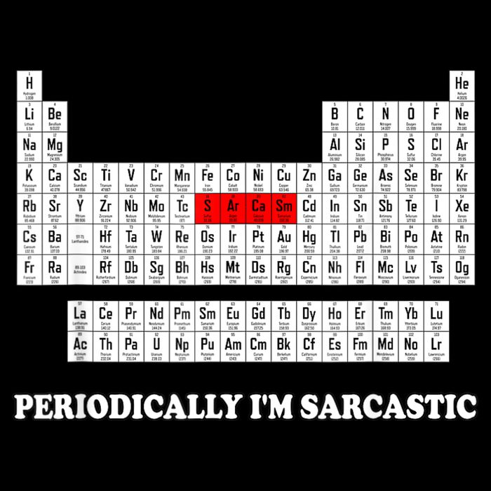 Sarcasm Periodically I'm Sarcastic Womens T-Shirt
