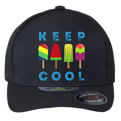 Summer Popsicle Ice Popsicle Lolly Cool Flexfit Unipanel Trucker Cap