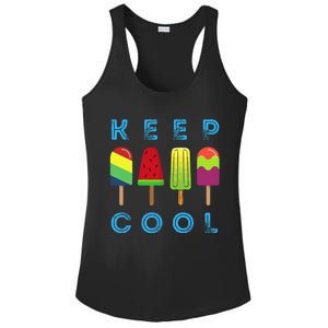 Summer Popsicle Ice Popsicle Lolly Cool Ladies PosiCharge Competitor Racerback Tank