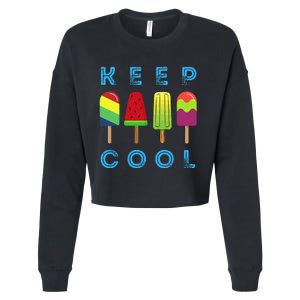 Summer Popsicle Ice Popsicle Lolly Cool Cropped Pullover Crew