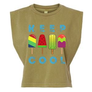 Summer Popsicle Ice Popsicle Lolly Cool Garment-Dyed Women's Muscle Tee