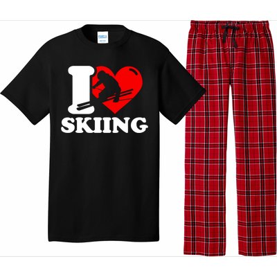 Ski Presents I Love Skiing T Funny Ski Lover Gift Pajama Set