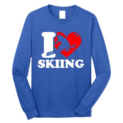 Ski Presents I Love Skiing T Funny Ski Lover Gift Long Sleeve Shirt