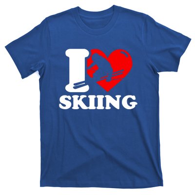 Ski Presents I Love Skiing T Funny Ski Lover Gift T-Shirt