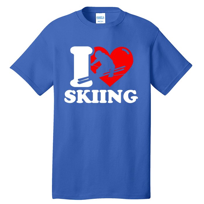 Ski Presents I Love Skiing T Funny Ski Lover Gift Tall T-Shirt