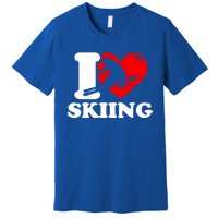 Ski Presents I Love Skiing T Funny Ski Lover Gift Premium T-Shirt