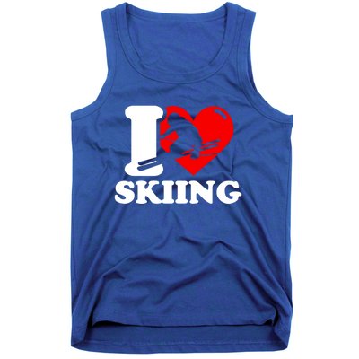 Ski Presents I Love Skiing T Funny Ski Lover Gift Tank Top