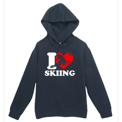 Ski Presents I Love Skiing T Funny Ski Lover Gift Urban Pullover Hoodie