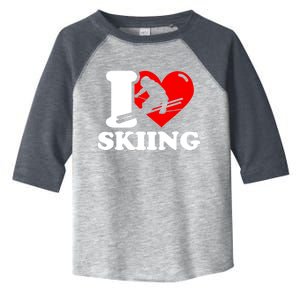 Ski Presents I Love Skiing T Funny Ski Lover Gift Toddler Fine Jersey T-Shirt