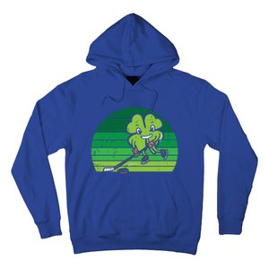 Shamrock Playing Ice Hockey St Patricks Day Gift Hoodie