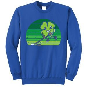 Shamrock Playing Ice Hockey St Patricks Day Gift Sweatshirt