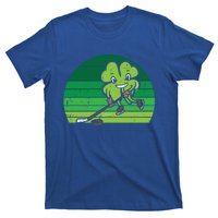 Shamrock Playing Ice Hockey St Patricks Day Gift T-Shirt