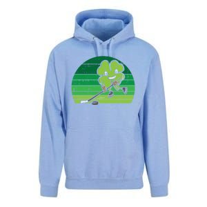 Shamrock Playing Ice Hockey St Patricks Day Gift Unisex Surf Hoodie