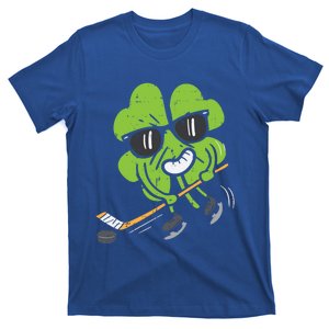 Shamrock Playing Ice Hockey St Patricks Day Cute Gift T-Shirt