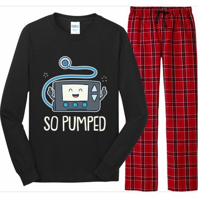 So Pumped I Insulin Pump Diabetic Type 1 Diabetes Awareness Gift Long Sleeve Pajama Set