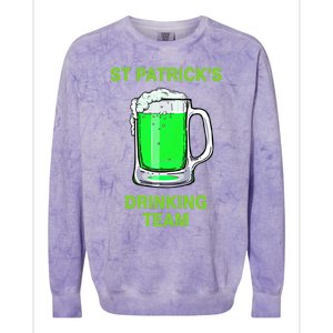 St Patricks Ing Team Patricks Day Irish Team Beer Lover Gift Colorblast Crewneck Sweatshirt