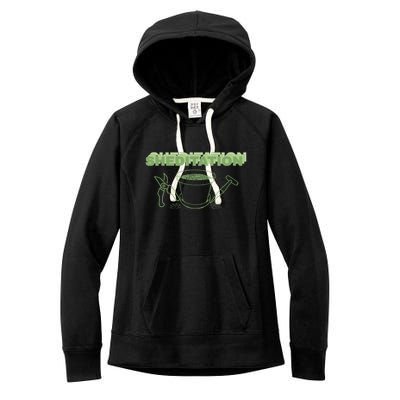 Sheditation (Peace In Your Workshop Shed) Gardeners Edit Women's Fleece Hoodie