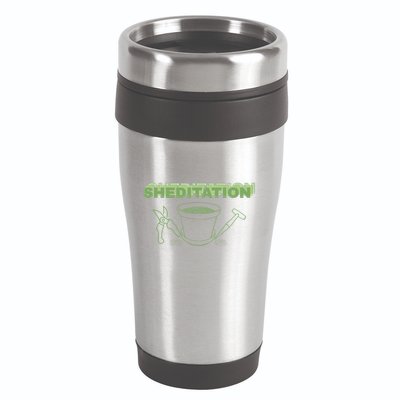 Sheditation (Peace In Your Workshop Shed) Gardeners Edit 16oz Travel Tumbler